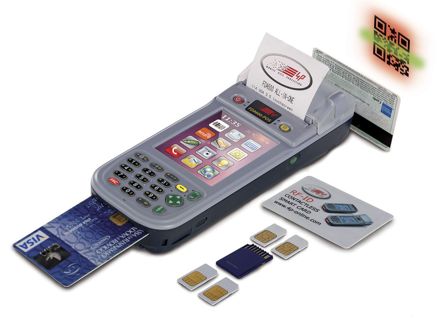 FDA600-POS ALL IN ONE printer PDA with embedded EFTPOS for cashless payments
